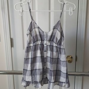 Checkered spaghetti strap shirt